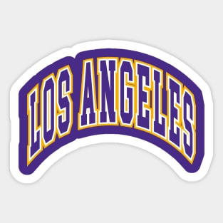 Los Angeles - Block Arch - Black Purple/Gold Sticker